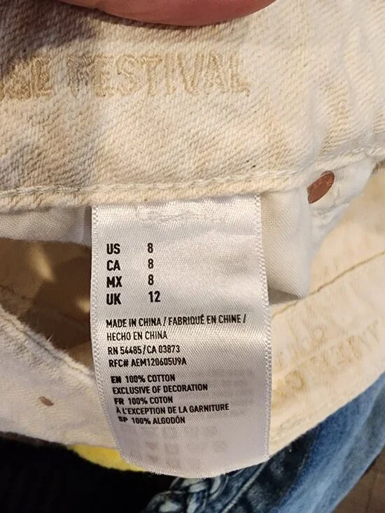 American Eagle Outfitters denim Jean shorts Hi-Rise Festival Short womens 8 - Picture 4 of 4